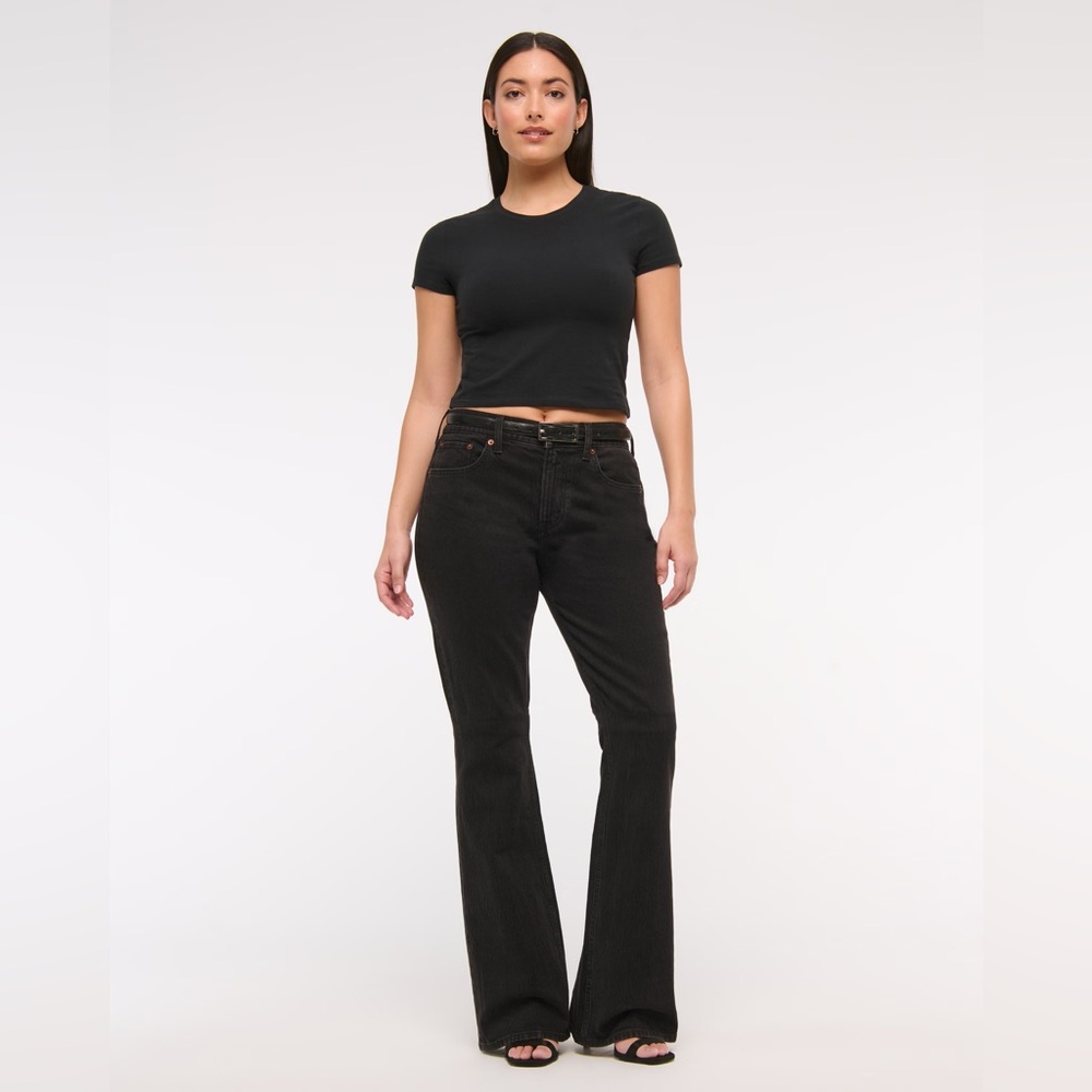 Abercrombie & Fitch Curve Love Mid Rise Bootcut Jeans